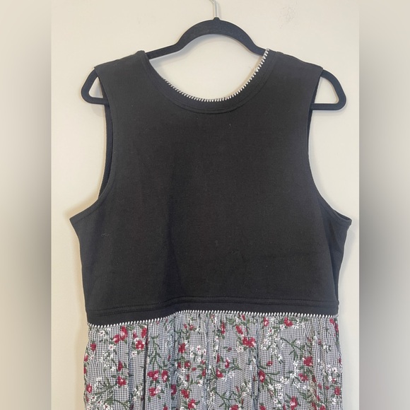 Bryn Connelly Womens Dress Size Large Black sleeveless Floral Maxi Vintage - Picture 6 of 13